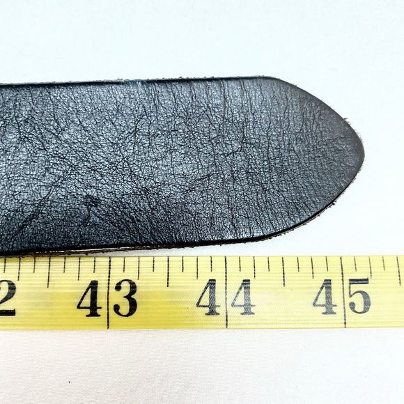 American Eagle Genuine Leather Belt Unisex Size XL Basic Black Distressed - Picture 9 of 11